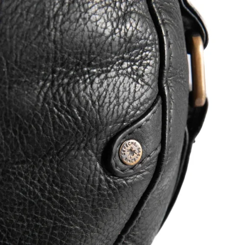 Laeder Skuldertaske I Vintage Look Medium Bag 15322 099 Black Nero