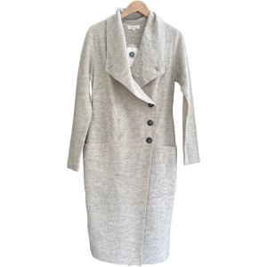 groa wool jacket light grey melange