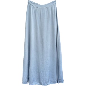 via ponte satin skirt sky blue