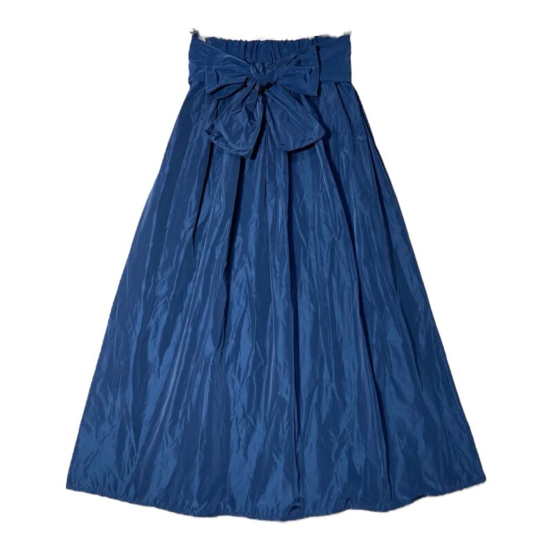 crispy bow skirt dark blue