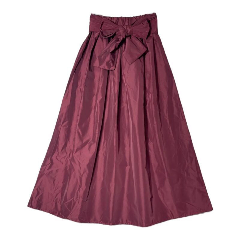 crispy bow skirt bordeaux