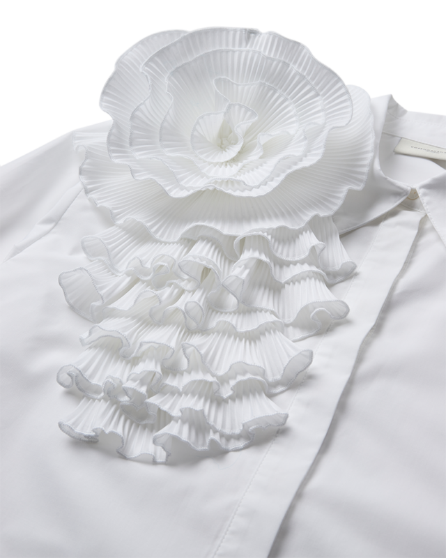 Packshot 2 203636 1010 Details 1 Cmpleat Frill Shirt Bright White