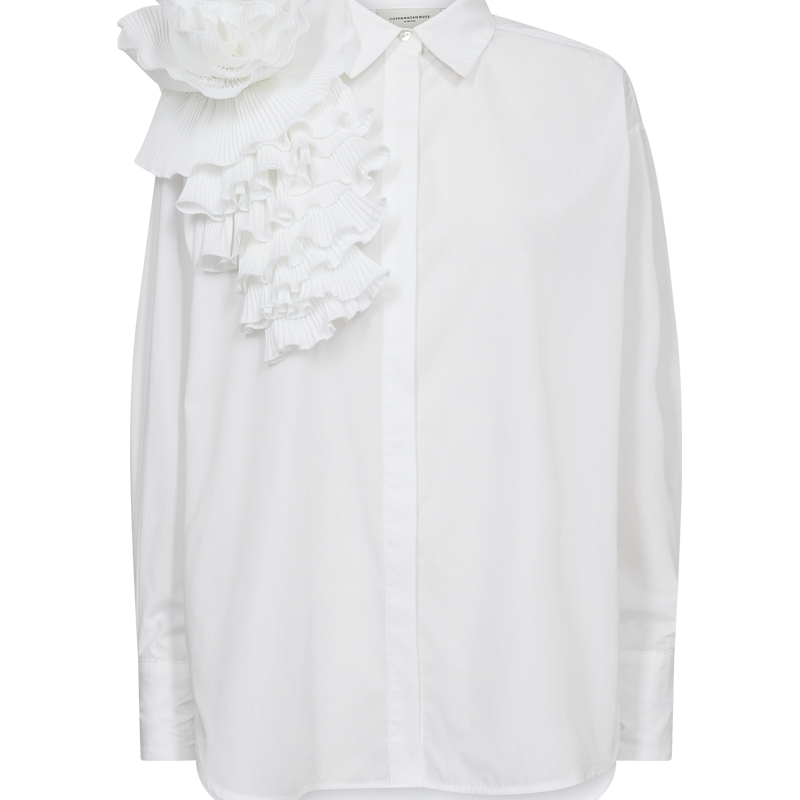 packshot 2 203636 1010 Front 1 CMPLEAT FRILL SHIRT Bright white (1)