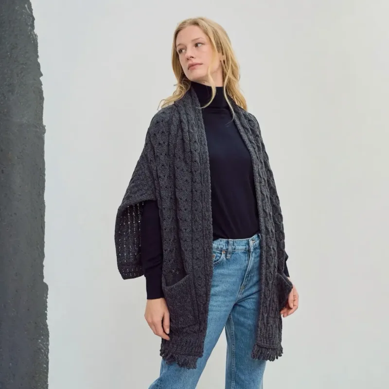 throwover knit grey