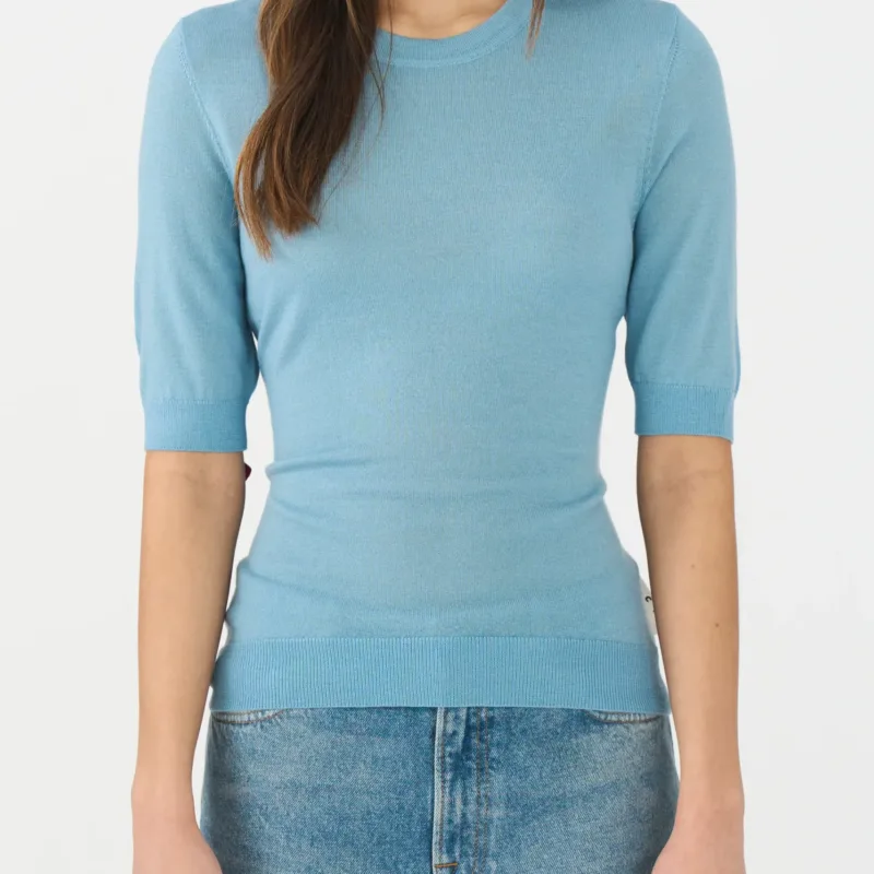 IVY-Essex SS O-neck Knit - Steel Blu