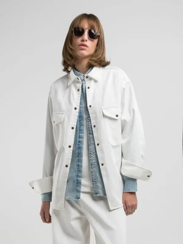 Replay White Denim Shirt