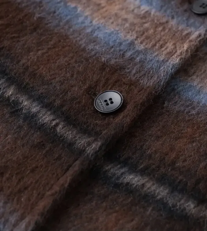 wool check coat
