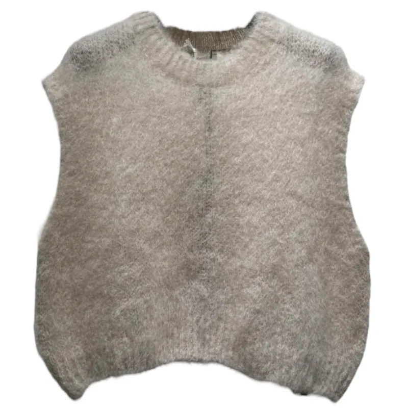 mohair vest beige