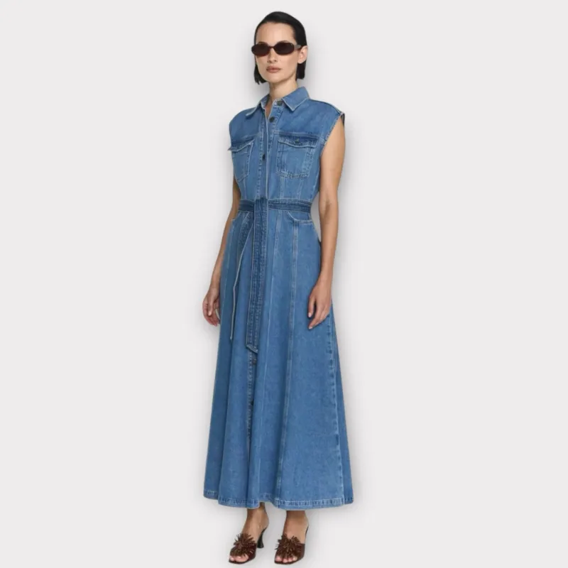 twist & tango sinan denim dress blue