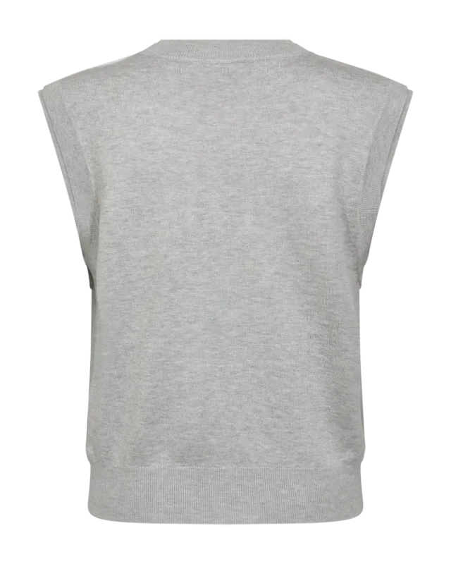 packshot 2 205684 1030 Back 1 CMVERAN WAISTCOAT 20Light 20Grey 20Melange