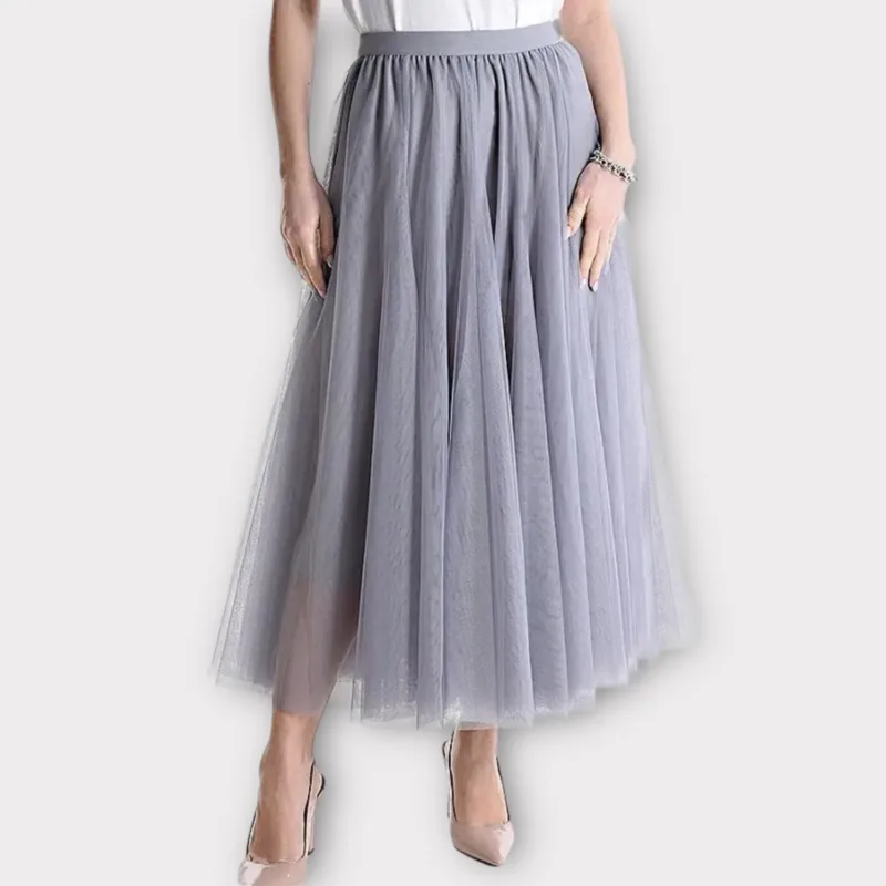 tulle skirt grey