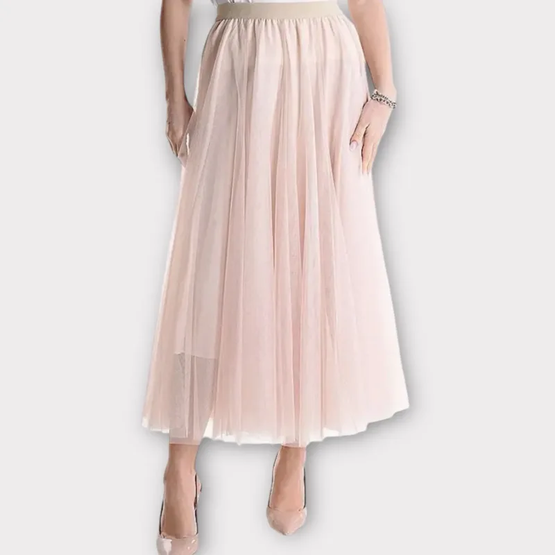 tulle skirt nude