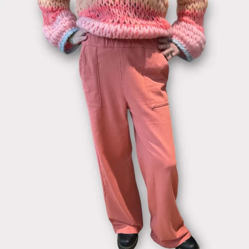 sweat pant wide legs melograno