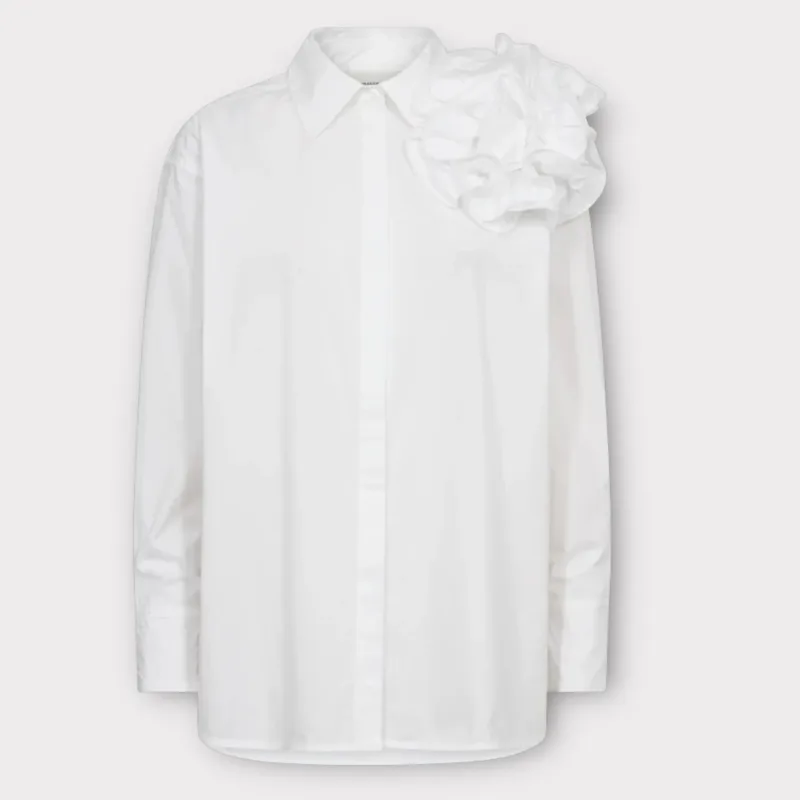 Copenhagen Muse Poplin Skjorte Med Rosette