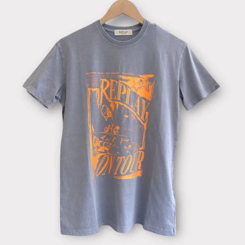 Replay Purple T-Shirt With Print