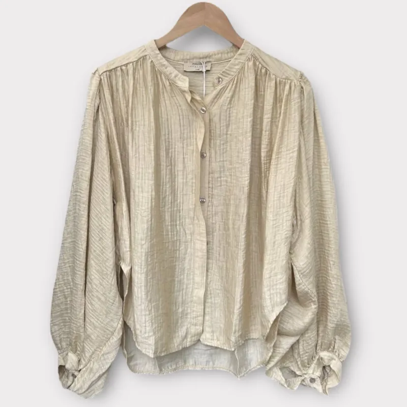Wide Slv Blouse Burro