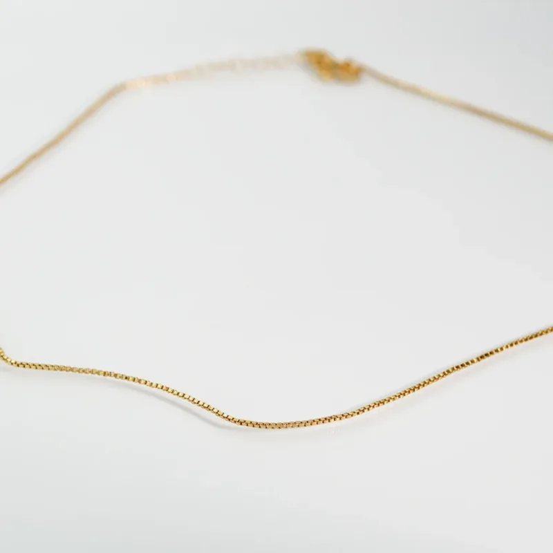 Box chain 40 cm Necklace N22 040G Guld