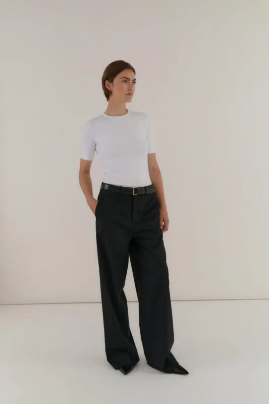 herman wide leg pant navy