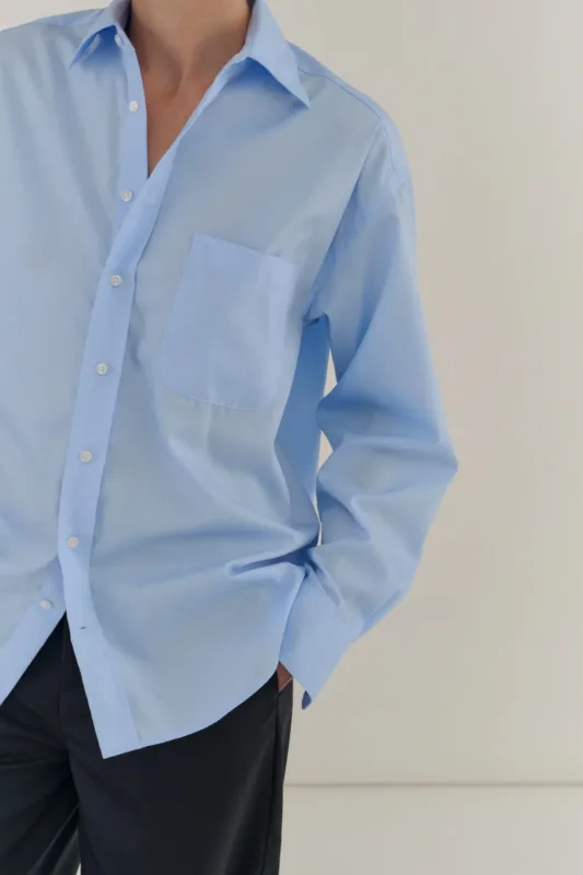 herman classis blue shirt