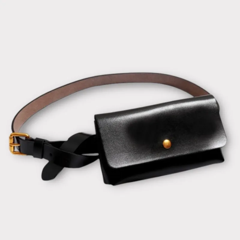 plissé taia belt bag black