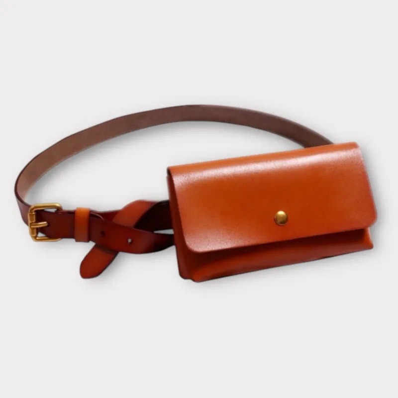 plisse copenhagen taia bag belt cognac