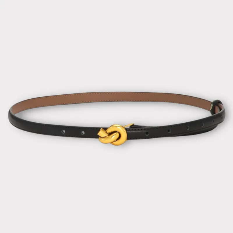 plisse copenhagen knot belt black