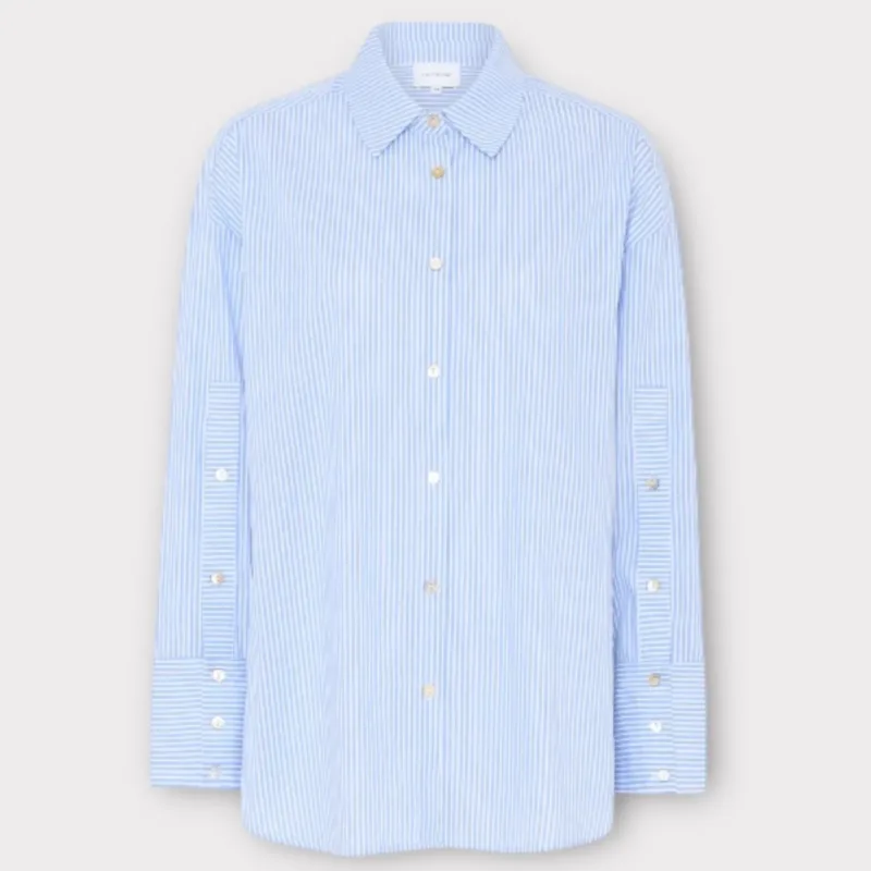 la rouge mia shirt blue stripe