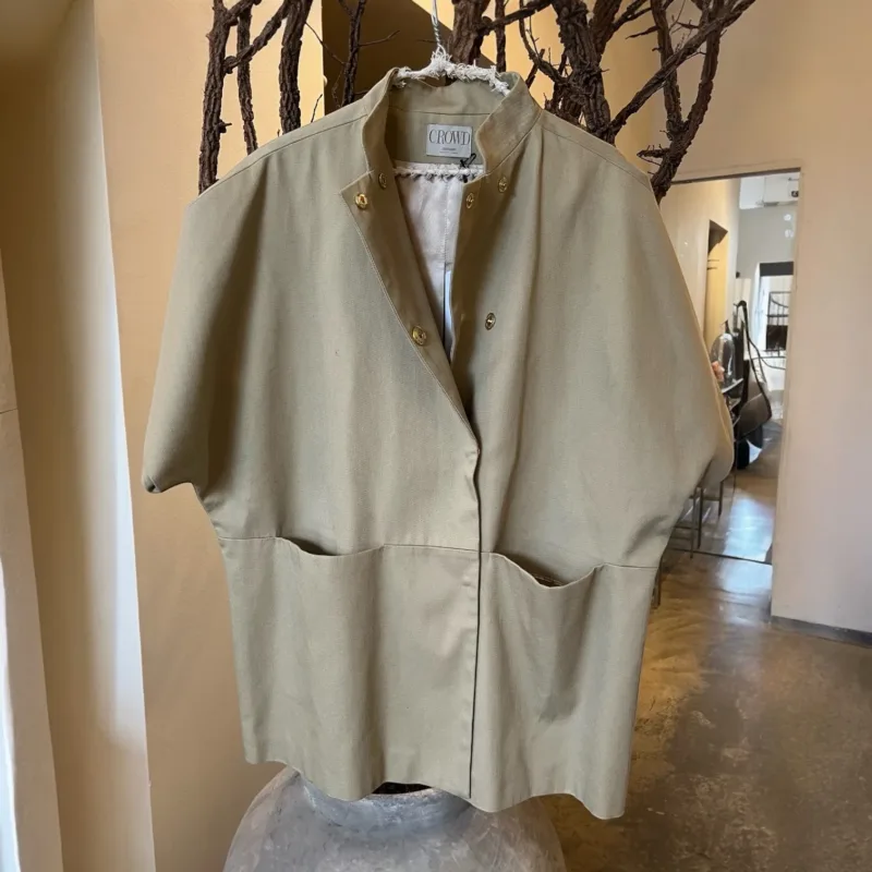 crowd short mok cotton khaki