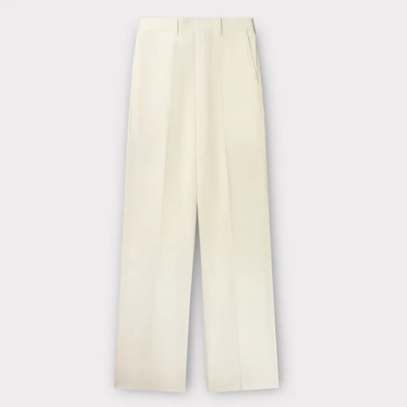 herman classic wide leg pant cream