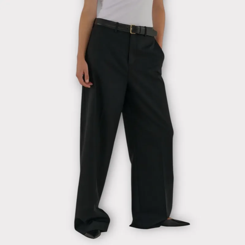 herman wide leg pant navy