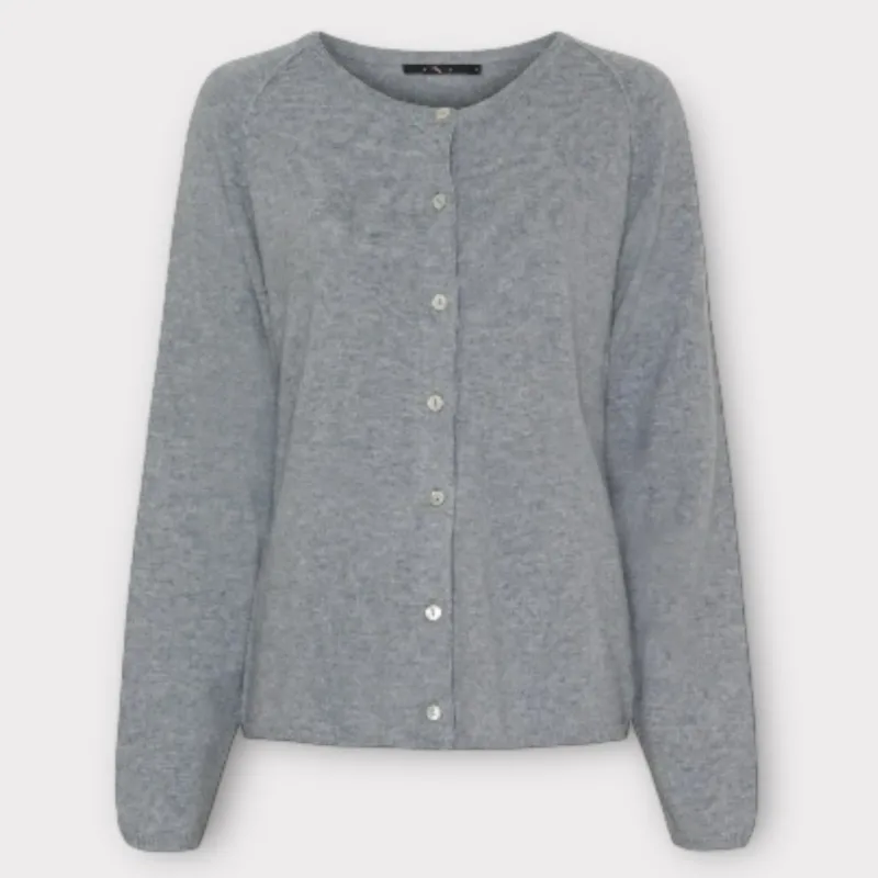btf cashmere cardigan light grey