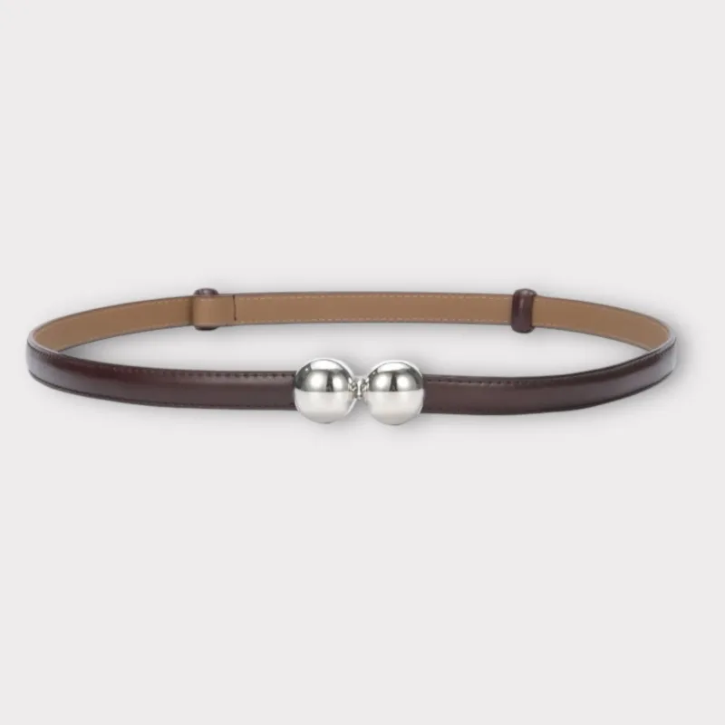 plisse copenhagen cassidy belt dark brown