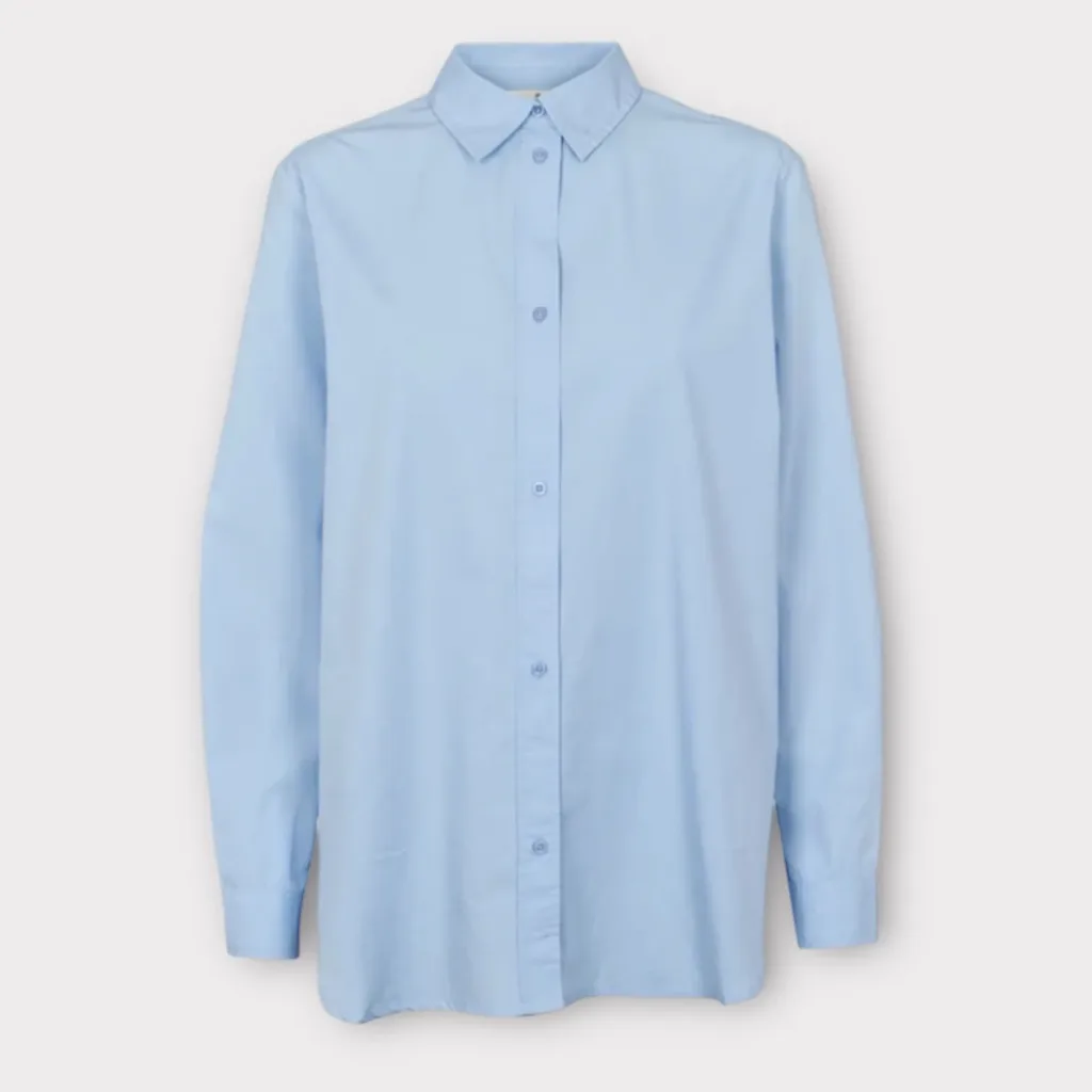 Basic Apparel Silje LS Shirt Frozen Fjord