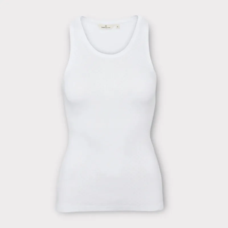 basic apparel arense tank white