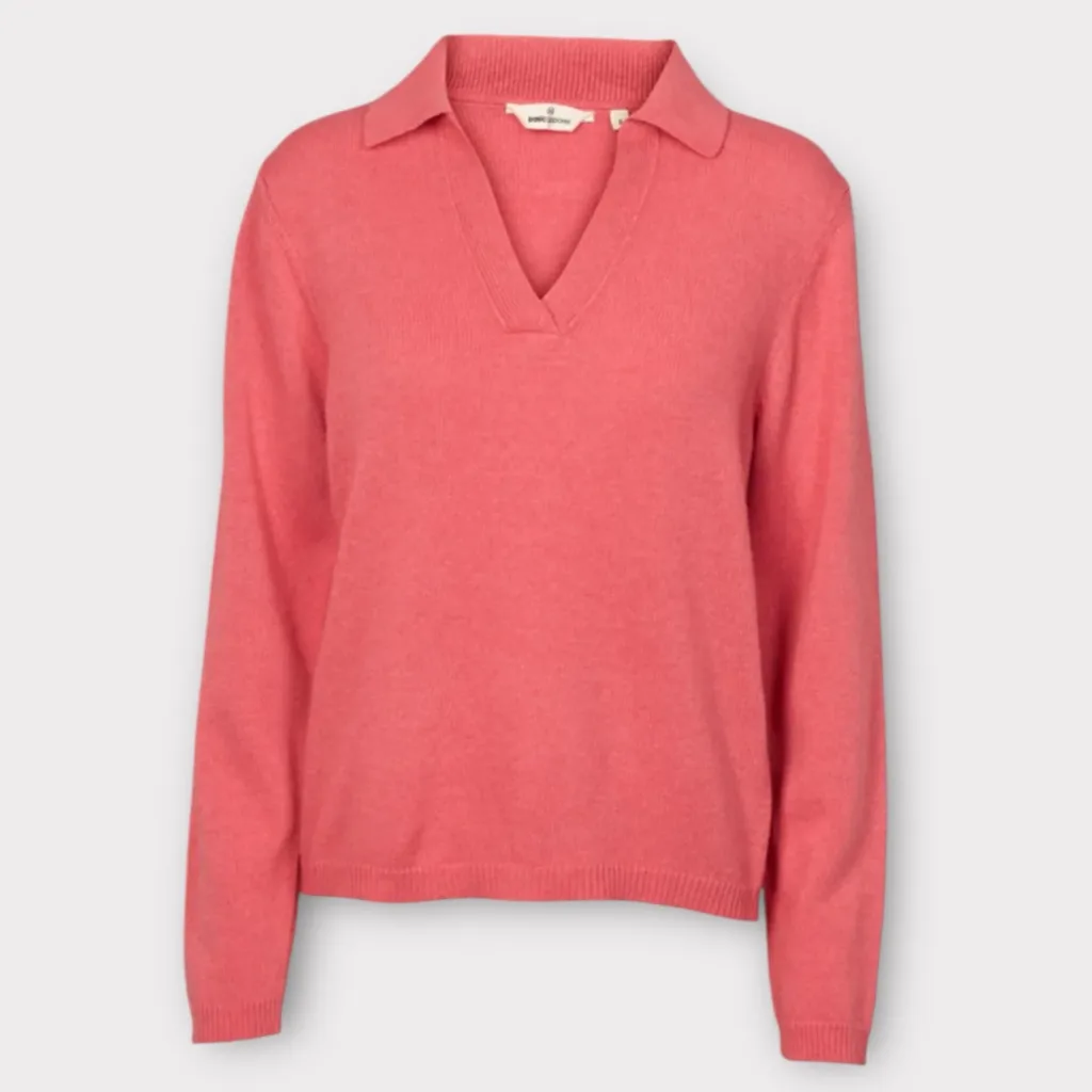 Basic Apparel Cady Polo Sweater Conch Shell